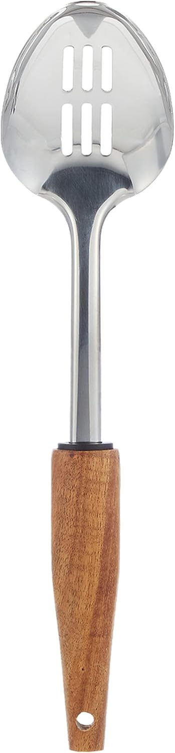 Cuisine Art Stainless Steel Slotted Serving Spoon with Acacica Wood Handle - 32cmX7cm - Al Kabayel Discount CentreCuisine Art Stainless Steel Slotted Serving Spoon with Acacica Wood Handle - 32cmX7cmKitchen Utensils & GadgetsCUISINE ARTAl Kabayel Discount Centre