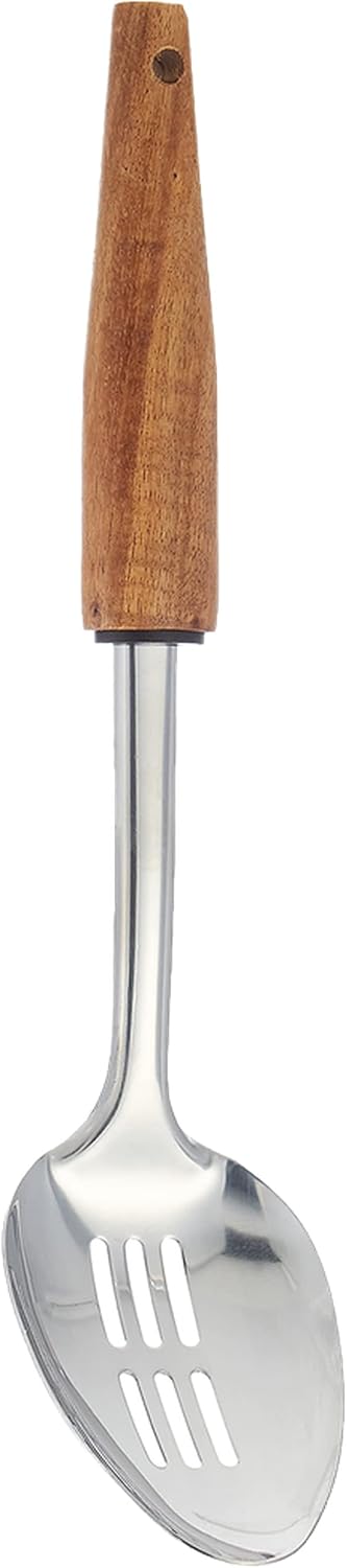 Cuisine Art Stainless Steel Slotted Serving Spoon with Acacica Wood Handle - 32cmX7cm - Al Kabayel Discount CentreCuisine Art Stainless Steel Slotted Serving Spoon with Acacica Wood Handle - 32cmX7cmKitchen Utensils & GadgetsCUISINE ARTAl Kabayel Discount Centre