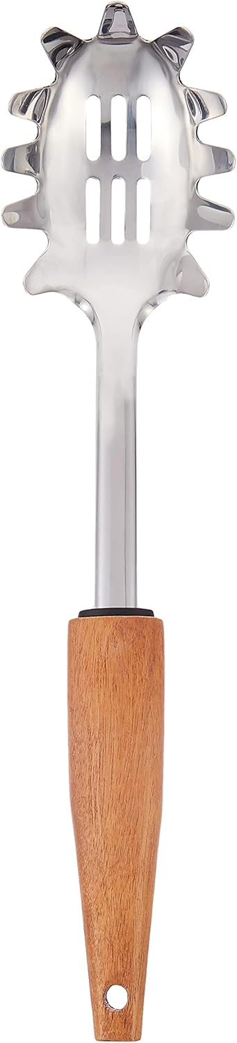 Cuisine Art Stainless Steel Spaghetti Server With Acacia Wood Handle - 32cmX7cm - Silver & Brown - Al Kabayel Discount CentreCuisine Art Stainless Steel Spaghetti Server With Acacia Wood Handle - 32cmX7cm - Silver & Brown Cookware AccessoriesCUISINE ARTAl Kabayel Discount Centre