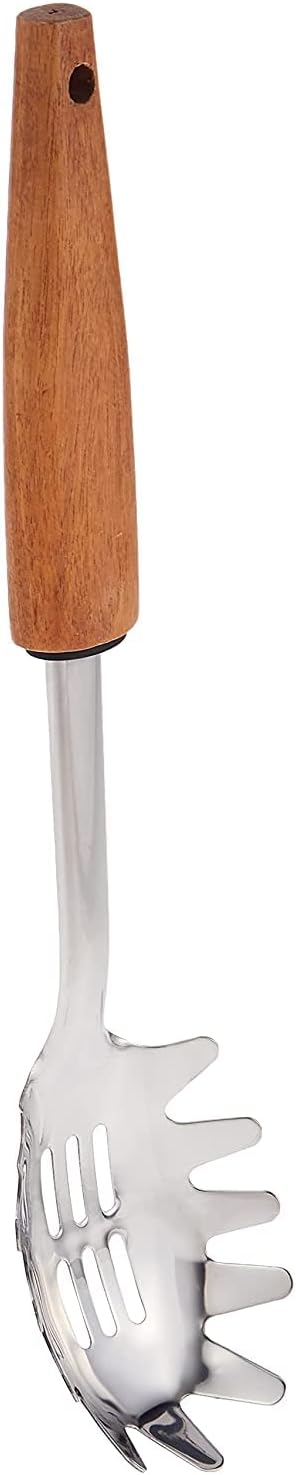 Cuisine Art Stainless Steel Spaghetti Server With Acacia Wood Handle - 32cmX7cm - Silver & Brown - Al Kabayel Discount CentreCuisine Art Stainless Steel Spaghetti Server With Acacia Wood Handle - 32cmX7cm - Silver & Brown Cookware AccessoriesCUISINE ARTAl Kabayel Discount Centre