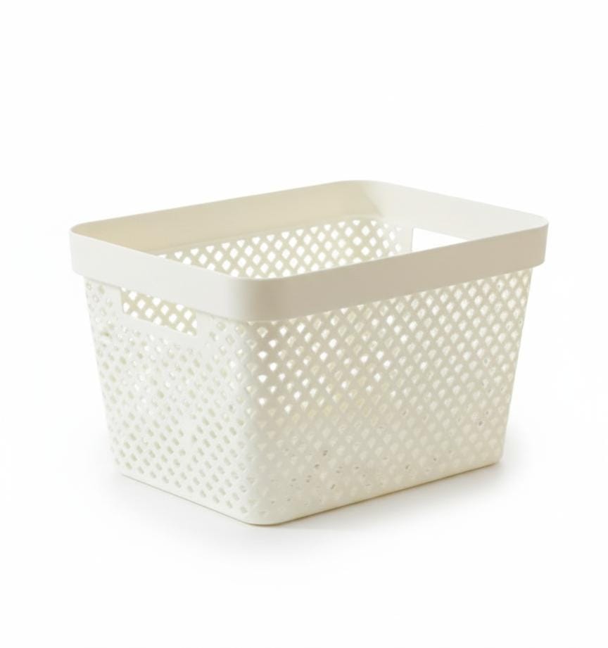 CURVER 17 Litre Large Storage Basket – Off - White Organizer 35x26x22 cm for Toys, Clothes & Kitchen Use - Al Kabayel Discount CentreCURVER 17 Litre Large Storage Basket – Off - White Organizer 35x26x22 cm for Toys, Clothes & Kitchen UseOrganizers & AccessoriesCURVERAl Kabayel Discount Centre