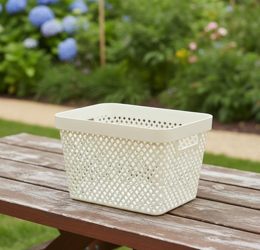 CURVER 17 Litre Large Storage Basket – Off - White Organizer 35x26x22 cm for Toys, Clothes & Kitchen Use - Al Kabayel Discount CentreCURVER 17 Litre Large Storage Basket – Off - White Organizer 35x26x22 cm for Toys, Clothes & Kitchen UseOrganizers & AccessoriesCURVERAl Kabayel Discount Centre