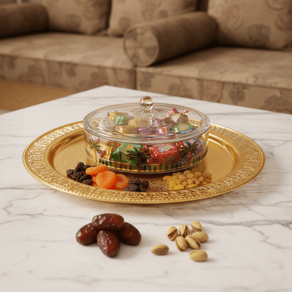 Cy. Chaoyun Elegant Glass Candy Box with Lid and Green Palm Tree Design for Sweets & Dry Fruit Storage 25.2 × 10 cm - Al Kabayel Discount CentreCy. Chaoyun Elegant Glass Candy Box with Lid and Green Palm Tree Design for Sweets & Dry Fruit Storage 25.2 × 10 cmServing TraysCY.CHAOYUNAl Kabayel Discount Centre