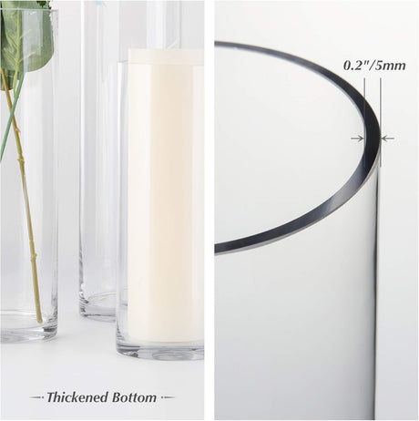 Cylinder Vase, 3" W x 8"H, Clear Skinny Narrow Glass Bud Vase for Wedding Party Flowers Centerpieces Home Office Decor, 1 Piece - Al Kabayel Discount CentreCylinder Vase, 3" W x 8"H, Clear Skinny Narrow Glass Bud Vase for Wedding Party Flowers Centerpieces Home Office Decor, 1 PieceAl Kabayel Discount CenterAl Kabayel Discount Centre