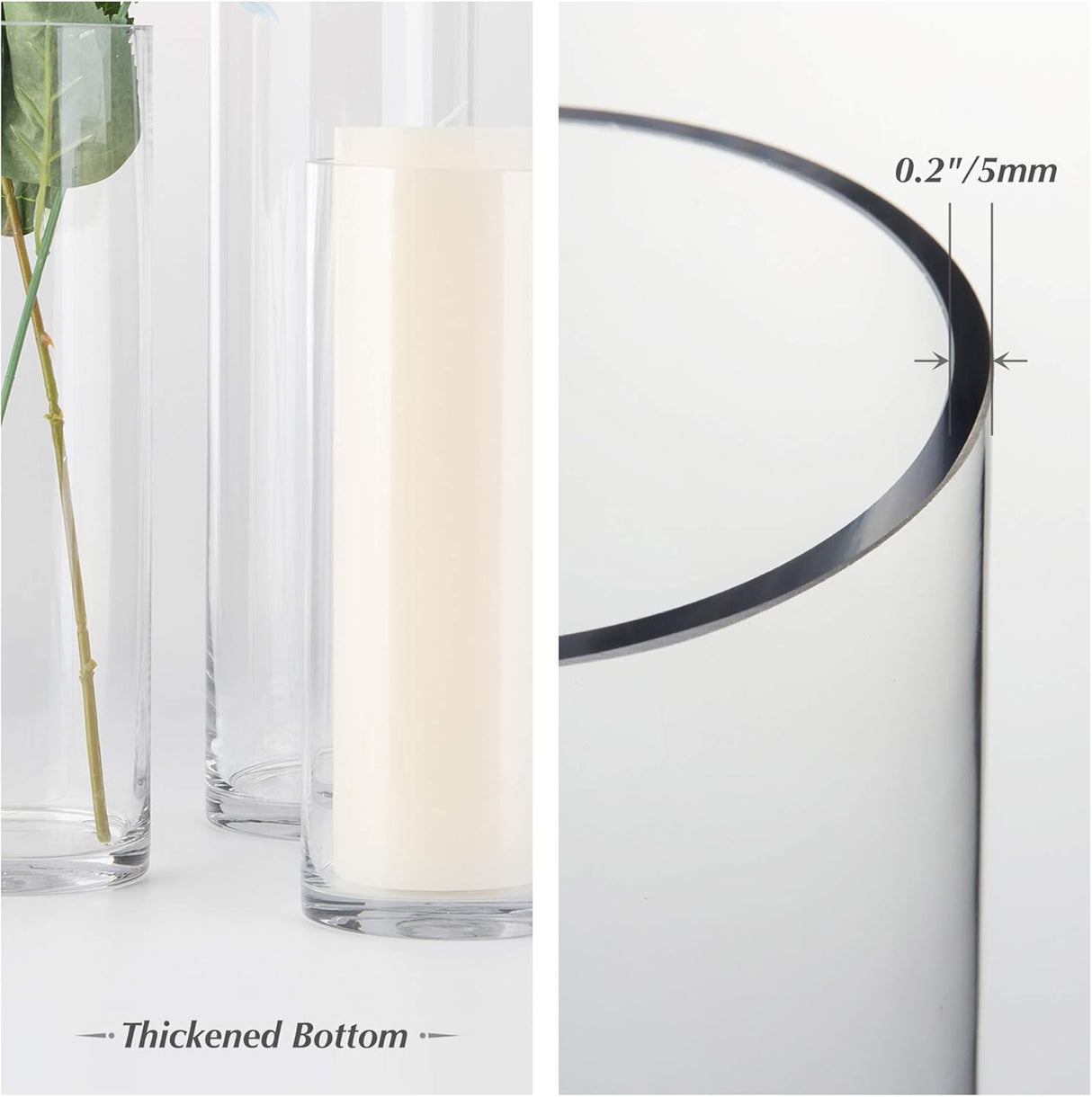 Cylinder Vase, 3" W x 8"H, Clear Skinny Narrow Glass Bud Vase for Wedding Party Flowers Centerpieces Home Office Decor, 1 Piece - Al Kabayel Discount CentreCylinder Vase, 3" W x 8"H, Clear Skinny Narrow Glass Bud Vase for Wedding Party Flowers Centerpieces Home Office Decor, 1 PieceAl Kabayel Discount CenterAl Kabayel Discount Centre