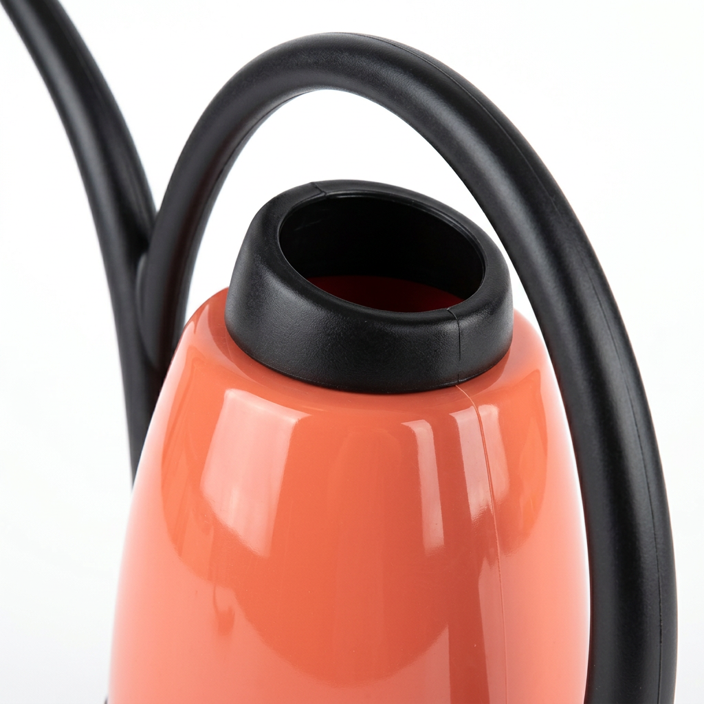 Plastic Garden Watering Jug Coral Orange & Black - 750ml