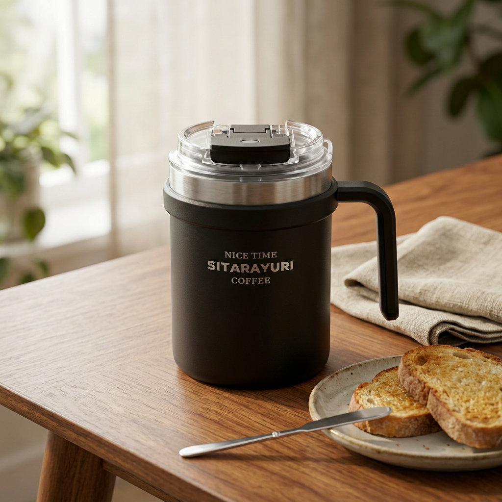 Sitarayuri Vacuum Mug Black - 500ml