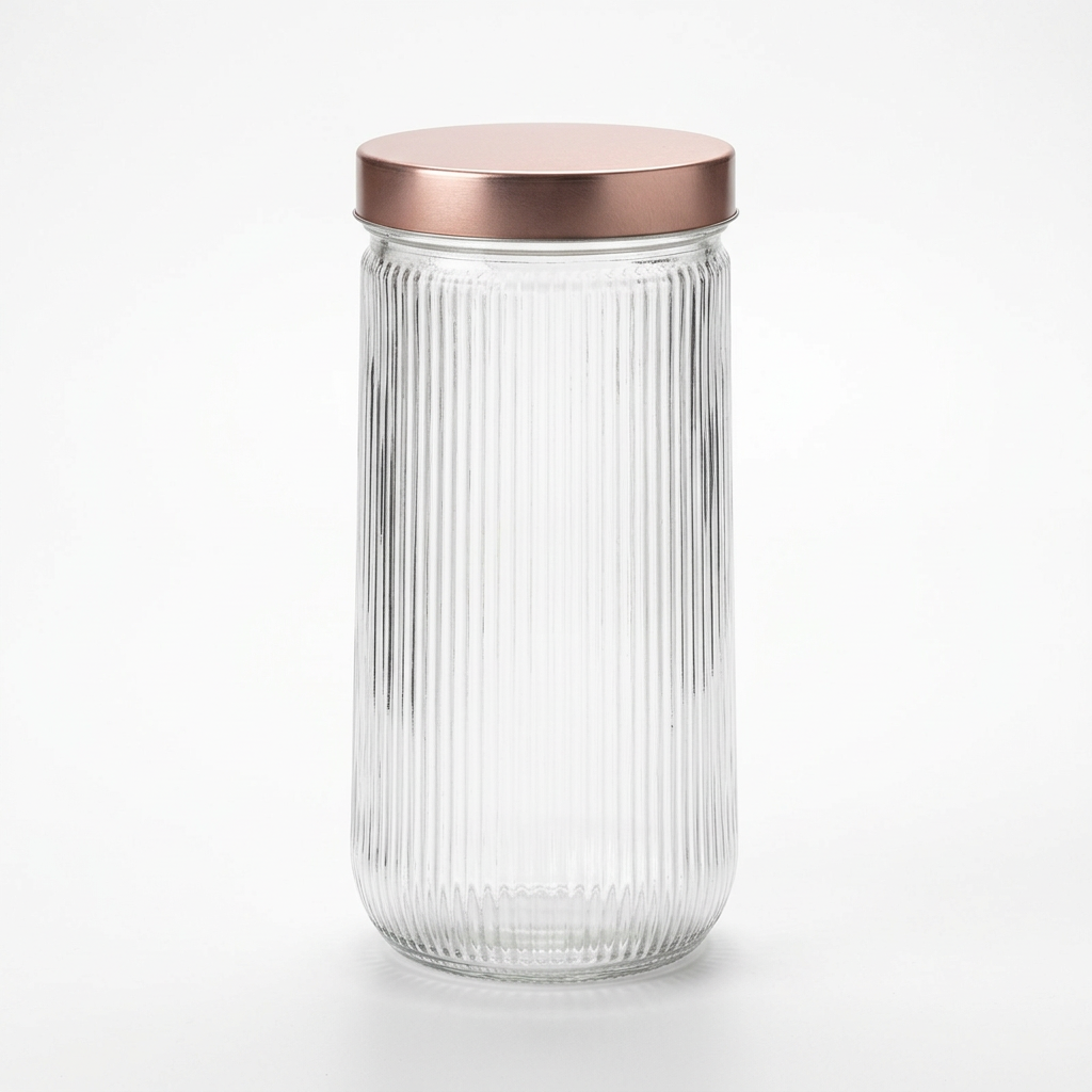 Velvet Glass Jar with Metal Lid - 1400ml