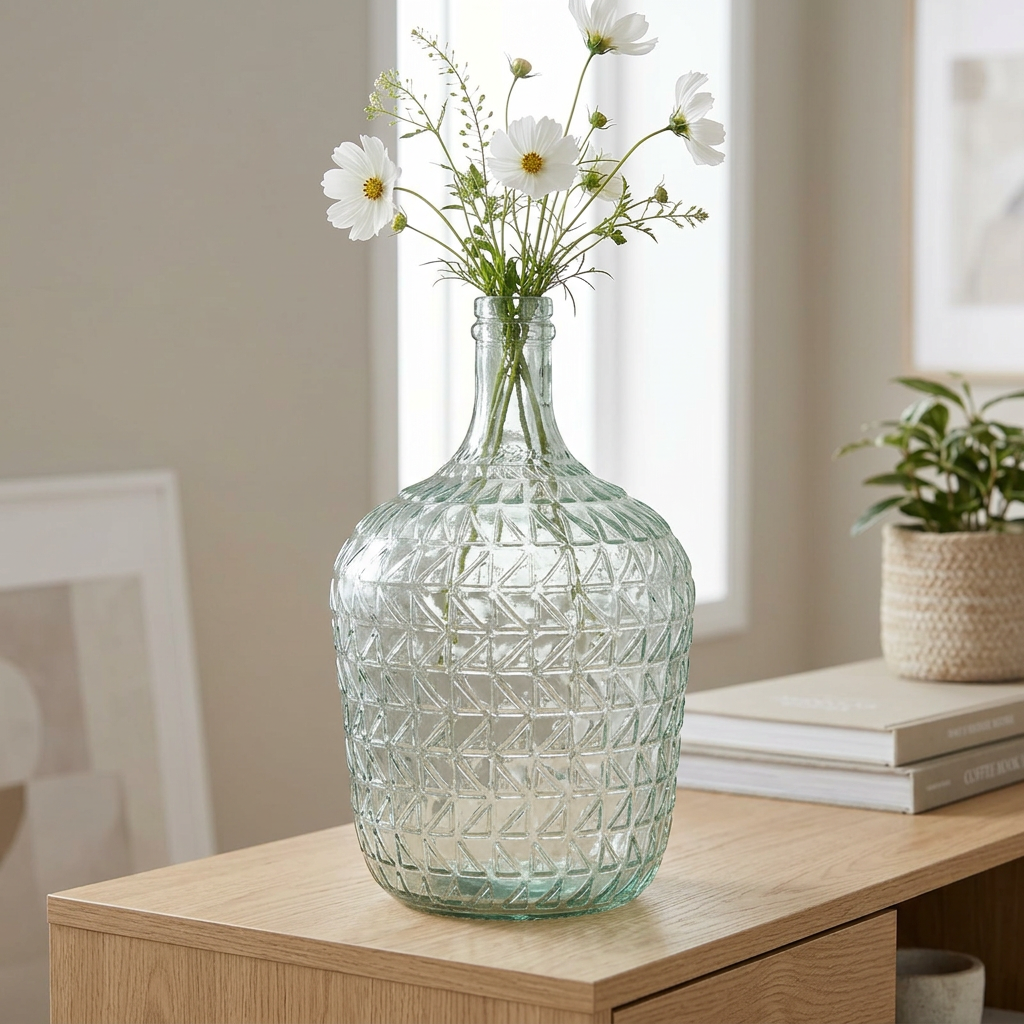 Glass Flower Vase - 4 Litres