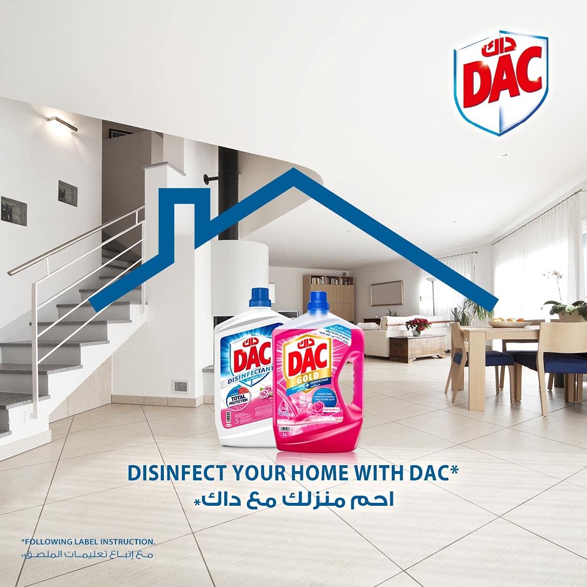 DAC Gold Disinfectant Multi - Purpose Cleaner - Rose (3 Litres + 1 Litre), For 99.9% Germs And Bacteria Removal, GI0384166609 - Al Kabayel Discount CentreDAC Gold Disinfectant Multi - Purpose Cleaner - Rose (3 Litres + 1 Litre), For 99.9% Germs And Bacteria Removal, GI0384166609Home SuppliesDACAl Kabayel Discount Centre