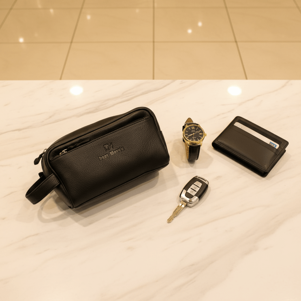Dany Morris Black Elegant Leather Handbag Pouch 20×10 cm Compact and Sophisticated Daily Carry Option - Al Kabayel Discount CentreDany Morris Black Elegant Leather Handbag Pouch 20×10 cm Compact and Sophisticated Daily Carry OptionPouchesDANY MORRISAl Kabayel Discount Centre