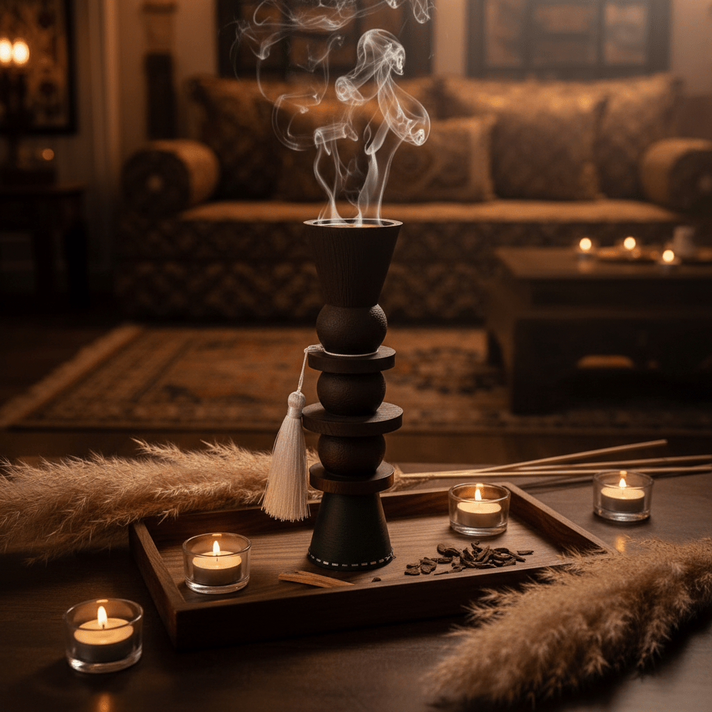 Dark Green & Brown Chalk Incense Burner | Sculptural Stacked Design | 25cm - Al Kabayel Discount CentreDark Green & Brown Chalk Incense Burner | Sculptural Stacked Design | 25cmIncense burnerAKDCAl Kabayel Discount Centre