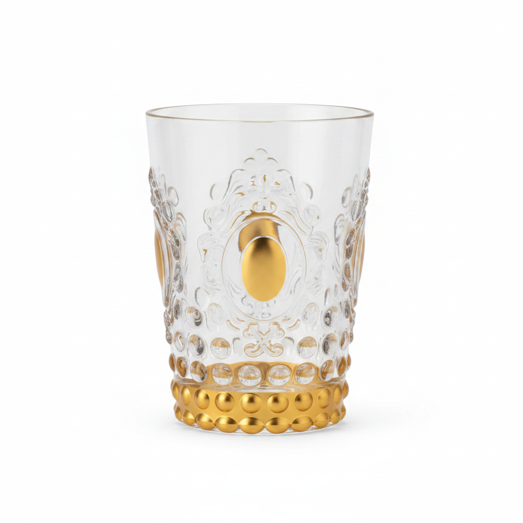 Gold Embossed Design Acrylic Tumbler - 400ml