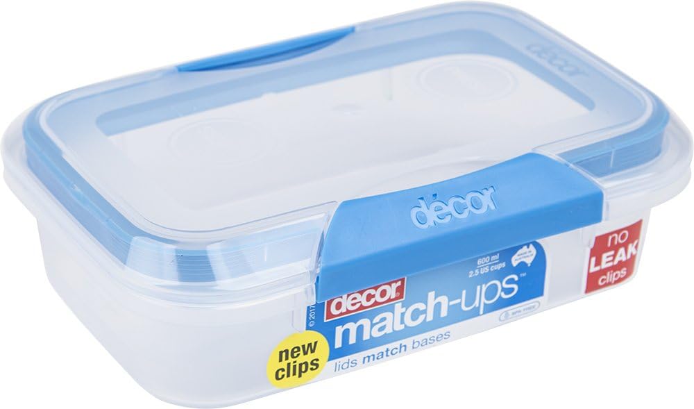 Décor Match - ups Clips Oblong Food Storage Container Plastic , Blue, 600 ml, 231800 - 006 - Al Kabayel Discount CentreDécor Match - ups Clips Oblong Food Storage Container Plastic , Blue, 600 ml, 231800 - 006Food ContainersDécorAl Kabayel Discount Centre