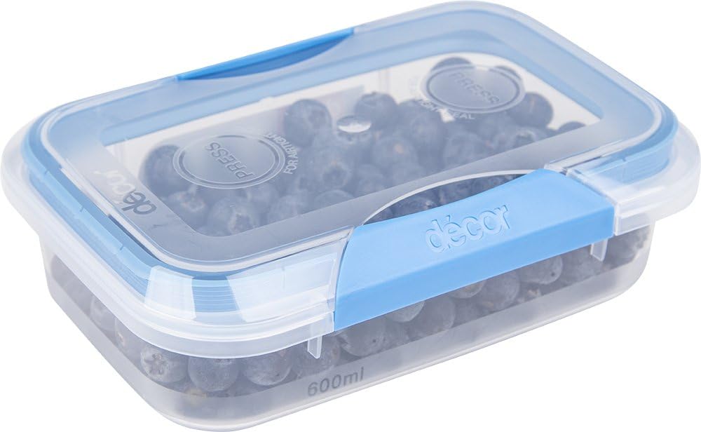 Décor Match - ups Clips Oblong Food Storage Container Plastic , Blue, 600 ml, 231800 - 006 - Al Kabayel Discount CentreDécor Match - ups Clips Oblong Food Storage Container Plastic , Blue, 600 ml, 231800 - 006Food ContainersDécorAl Kabayel Discount Centre