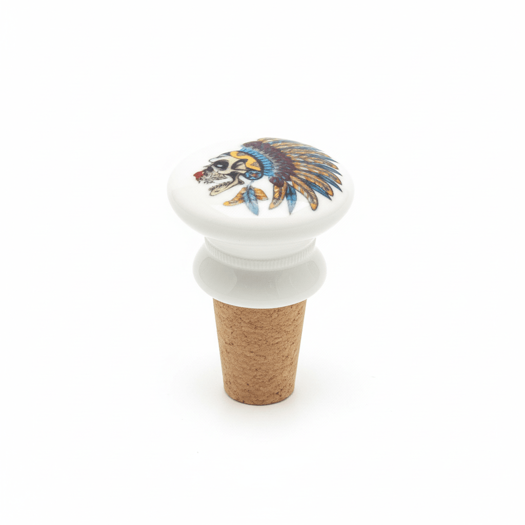 Decorative Ceramic Bottle Stopper with Cork Base | Hand - Painted Folk Art Design | Natural Cork | Assorted Designs - Al Kabayel Discount CentreDecorative Ceramic Bottle Stopper with Cork Base | Hand - Painted Folk Art Design | Natural Cork | Assorted DesignsKitchen Utensils & GadgetsAKDCAl Kabayel Discount Centre