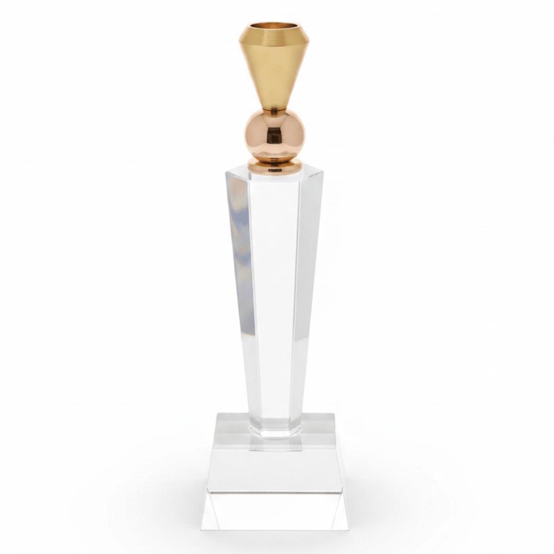Decorative Crystal & Gold Metal Candle Holder for Elegant Table Centerpieces – 27cm - Al Kabayel Discount CentreDecorative Crystal & Gold Metal Candle Holder for Elegant Table Centerpieces – 27cmHome Décor AccentsAKDCAl Kabayel Discount Centre