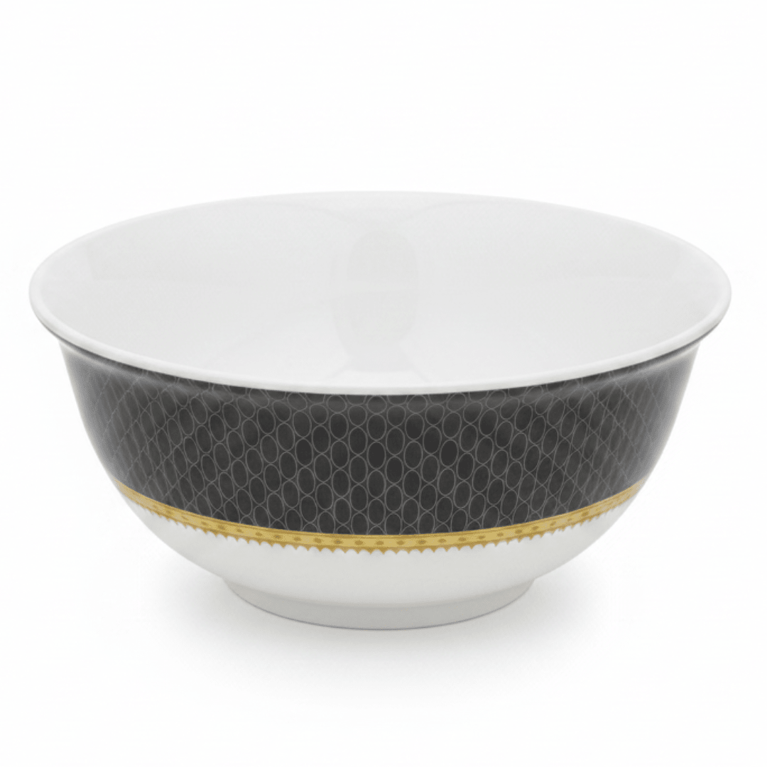 Delcasa Melamine Serving Bowl | Black & White Geometric Design | 7-Inch | - Al Kabayel Discount CentreDelcasa Melamine Serving Bowl | Black & White Geometric Design | 7-Inch |BowlsDELCASAAl Kabayel Discount Centre
