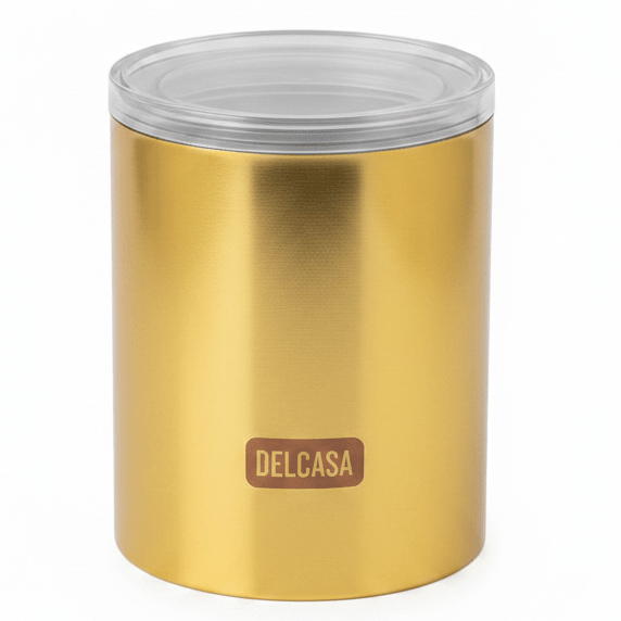 Delcasa Premium Airtight Golden Acrylic Storage Canister for Kitchen Dry Food Storage 750 ml - Al Kabayel Discount CentreDelcasa Premium Airtight Golden Acrylic Storage Canister for Kitchen Dry Food Storage 750 mlJars & Food SaversDELCASAAl Kabayel Discount Centre