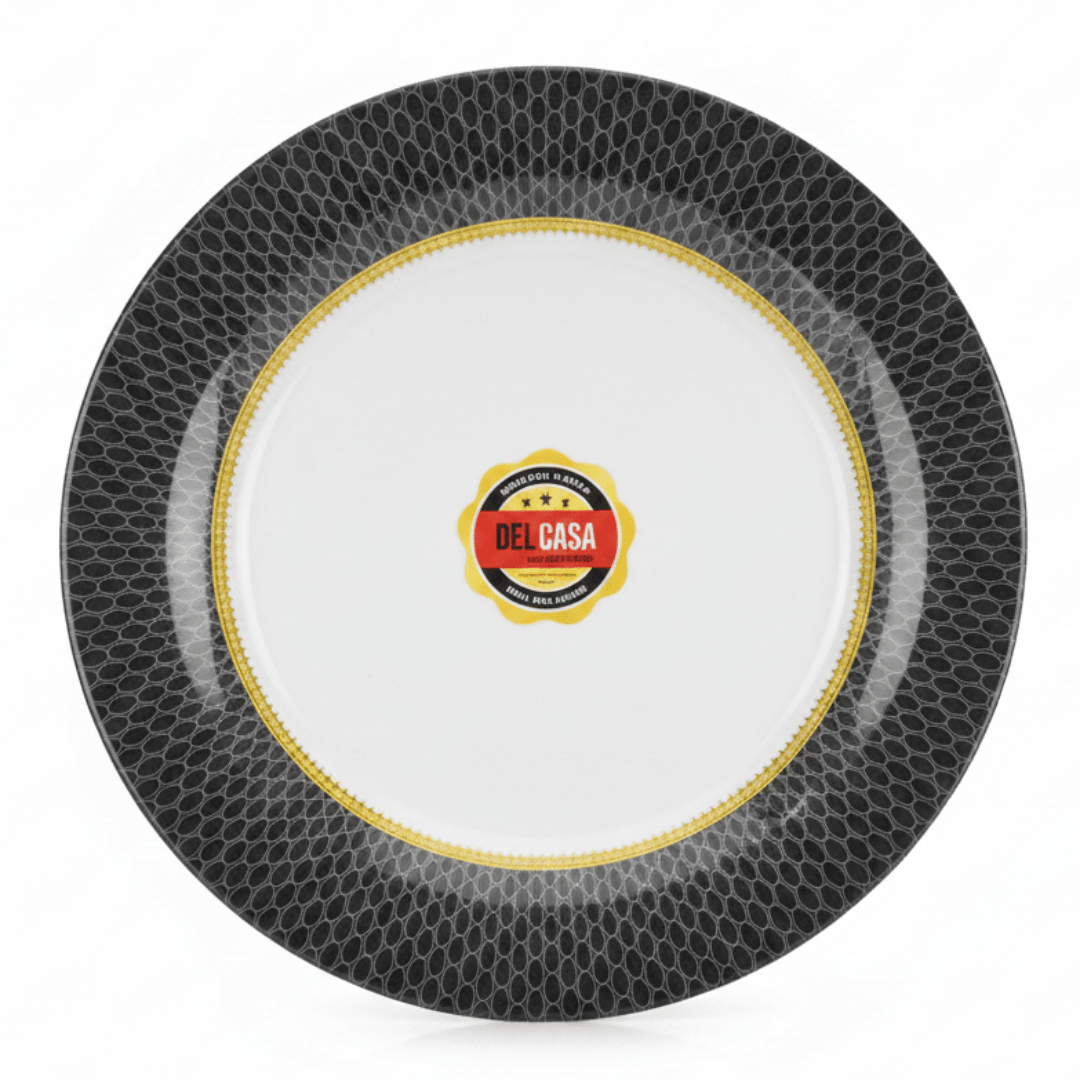 Delcasa Premium Black & White Melamine Dinner Plate 8.5 Inch - Al Kabayel Discount CentreDelcasa Premium Black & White Melamine Dinner Plate 8.5 InchPlatesDELCASAAl Kabayel Discount Centre