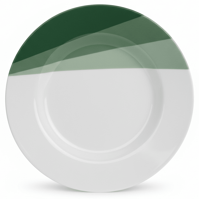 Delcasa Round White Melamine Serving Plate with Green Shade Design, Large Serving Plate for Rice, Snacks & Main Course – 29 cm - Al Kabayel Discount CentreDelcasa Round White Melamine Serving Plate with Green Shade Design, Large Serving Plate for Rice, Snacks & Main Course – 29 cmPlatesDELCASAAl Kabayel Discount Centre
