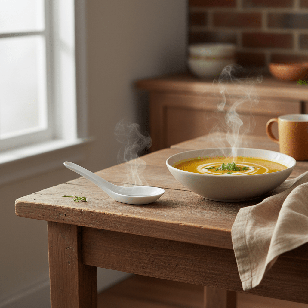 Delcasa White Melamine Soup Spoon with Green Shade Design, Lightweight Spoon for Daily Use – 13 cm - Al Kabayel Discount CentreDelcasa White Melamine Soup Spoon with Green Shade Design, Lightweight Spoon for Daily Use – 13 cmSpatulas And SpoonsDELCASAAl Kabayel Discount Centre