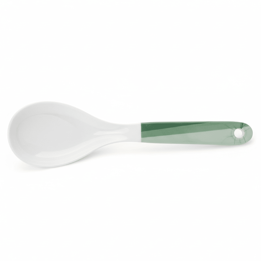 Delcasa White Melamine Spoon with Green Shade Design, Durable Multipurpose Kitchen Spoon – 10 Inch - Al Kabayel Discount CentreDelcasa White Melamine Spoon with Green Shade Design, Durable Multipurpose Kitchen Spoon – 10 InchSpatulas And SpoonsDELCASAAl Kabayel Discount Centre