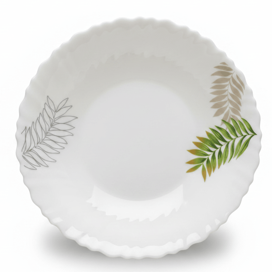 Delcasa White Opalware Soup Bowl with Classic Leaf Design – 8.5 Inch - Al Kabayel Discount CentreDelcasa White Opalware Soup Bowl with Classic Leaf Design – 8.5 InchBowlsDELCASAAl Kabayel Discount Centre