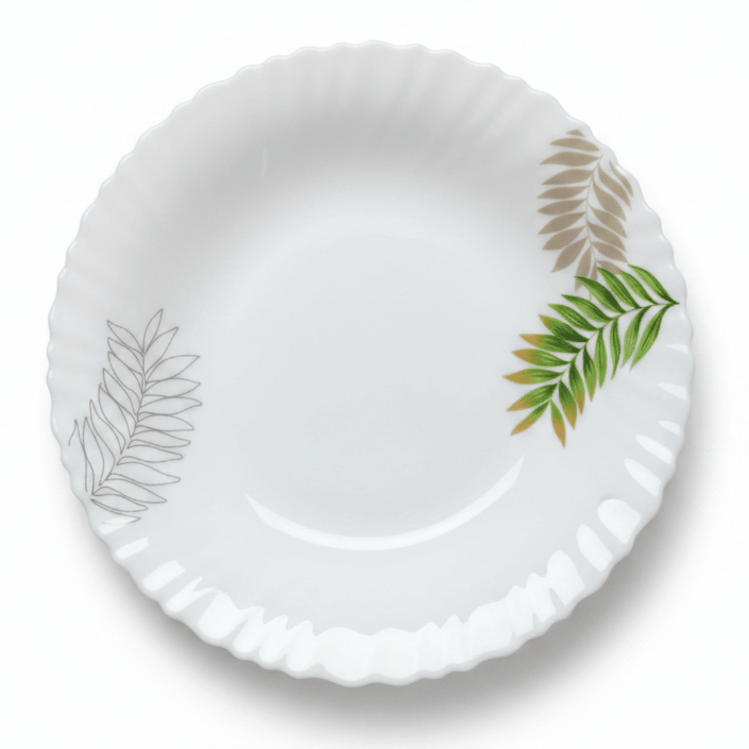 Delcasa White Opalware Soup Plate with Decorative Leaf Design – 9 Inch - Al Kabayel Discount CentreDelcasa White Opalware Soup Plate with Decorative Leaf Design – 9 InchPlatesDELCASAAl Kabayel Discount Centre
