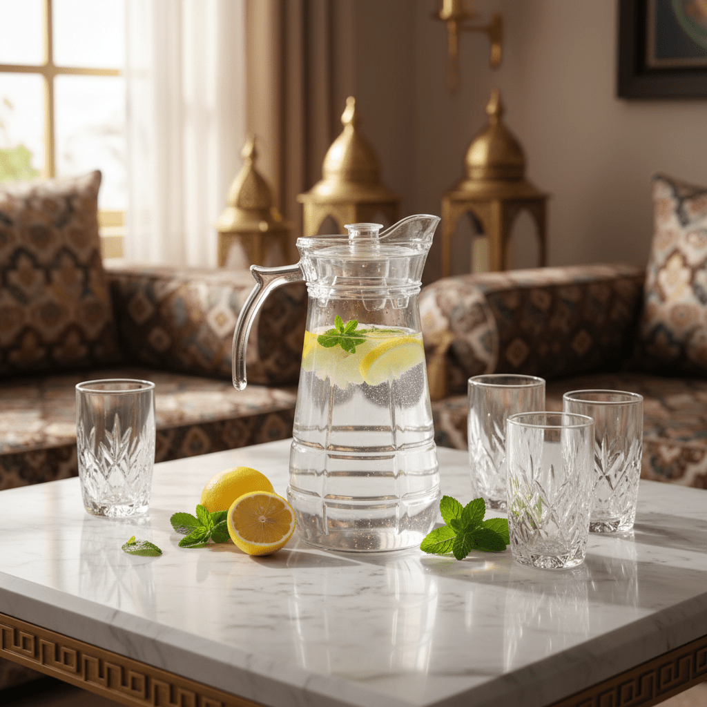 Deli Contemporary Glass Water Jug with Durable Acrylic Lid – Everyday Hydration Pitcher (1.7 L) - Al Kabayel Discount CentreDeli Contemporary Glass Water Jug with Durable Acrylic Lid – Everyday Hydration Pitcher (1.7 L)JugsDELIAl Kabayel Discount Centre