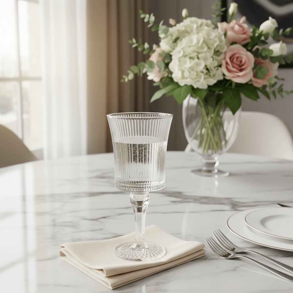Deli Ribbed Crystal Stem Glass - 250ml - Al Kabayel Discount CentreDeli Ribbed Crystal Stem Glass - 250mlTumblersDELIAl Kabayel Discount Centre