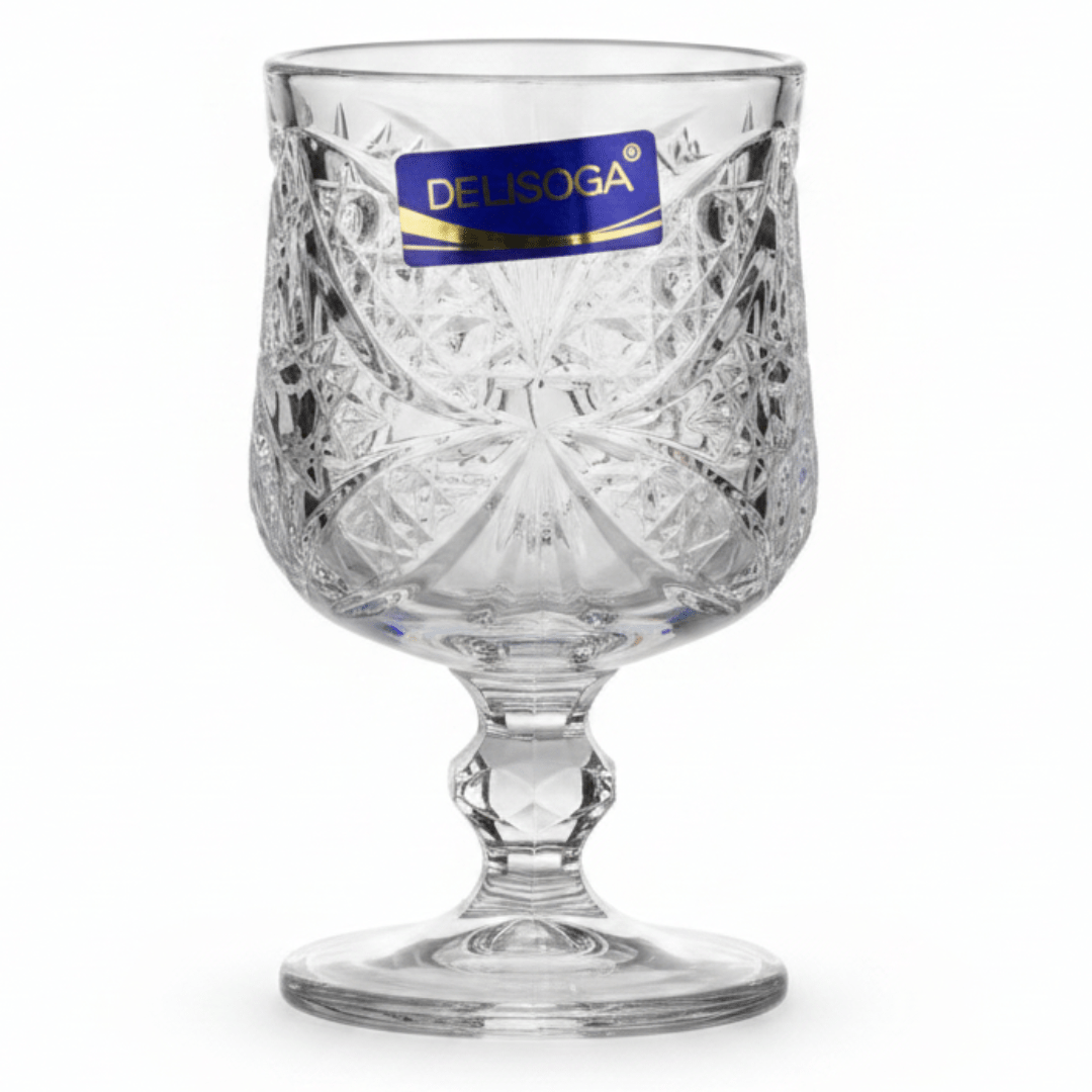 Delisoga Crystal Cut Glass Ice Cream Cup | Diamond Pattern Goblet | 150ml - Al Kabayel Discount CentreDelisoga Crystal Cut Glass Ice Cream Cup | Diamond Pattern Goblet | 150mlTumblersDELISOGAAl Kabayel Discount Centre