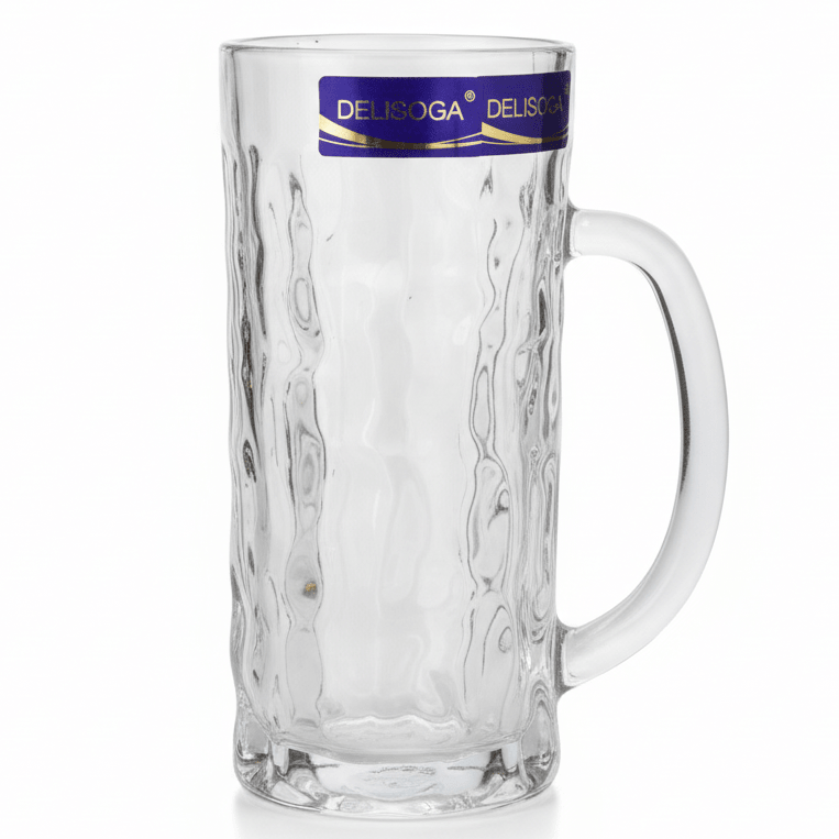 Delisoga Designer Elegant Glass Beer Mug Premium Quality Clear Glass for Serving Drinks – 450 ml - Al Kabayel Discount CentreDelisoga Designer Elegant Glass Beer Mug Premium Quality Clear Glass for Serving Drinks – 450 mlMugsDELISOGAAl Kabayel Discount Centre
