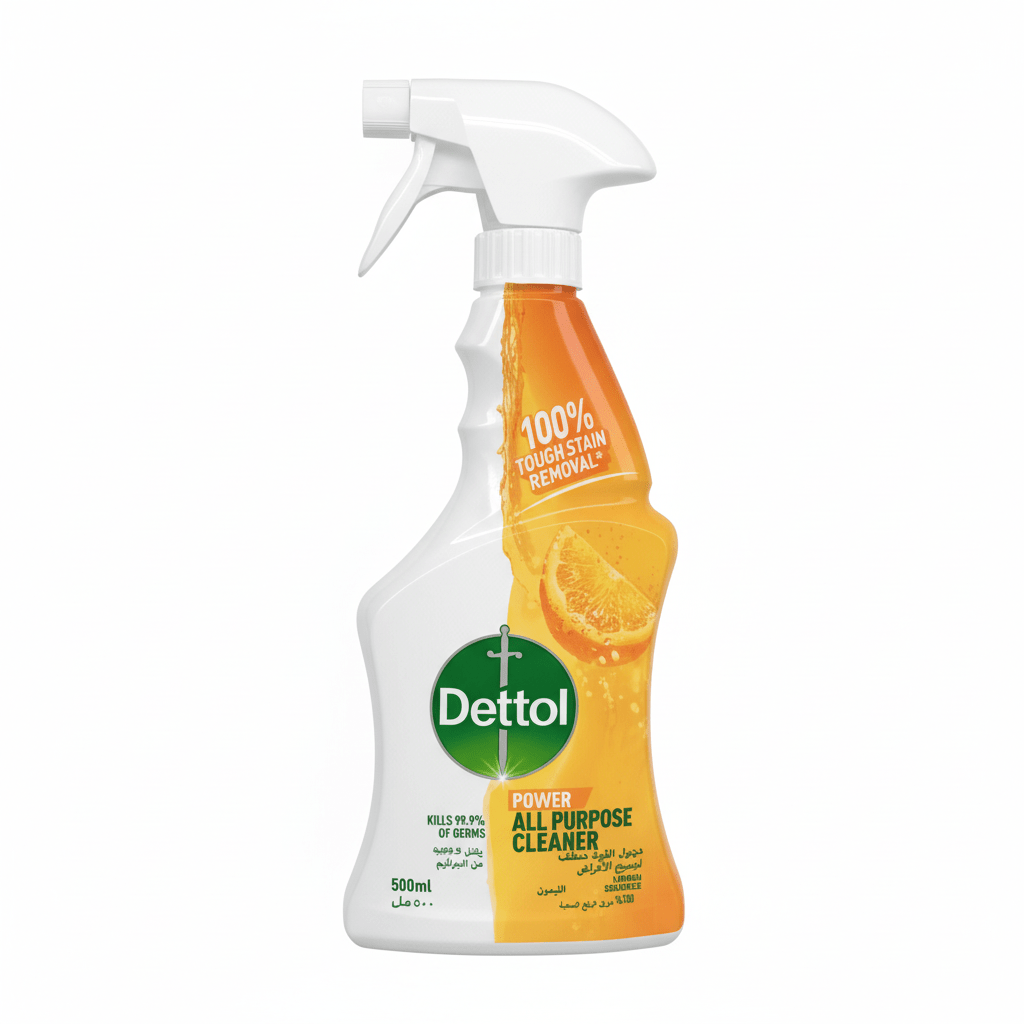 Dettol All Purpose Cleaner Spray Bottle Lemon Scent - 500ml - Al Kabayel Discount CentreDettol All Purpose Cleaner Spray Bottle Lemon Scent - 500mlHousehold CleaningDETTOLAl Kabayel Discount Centre