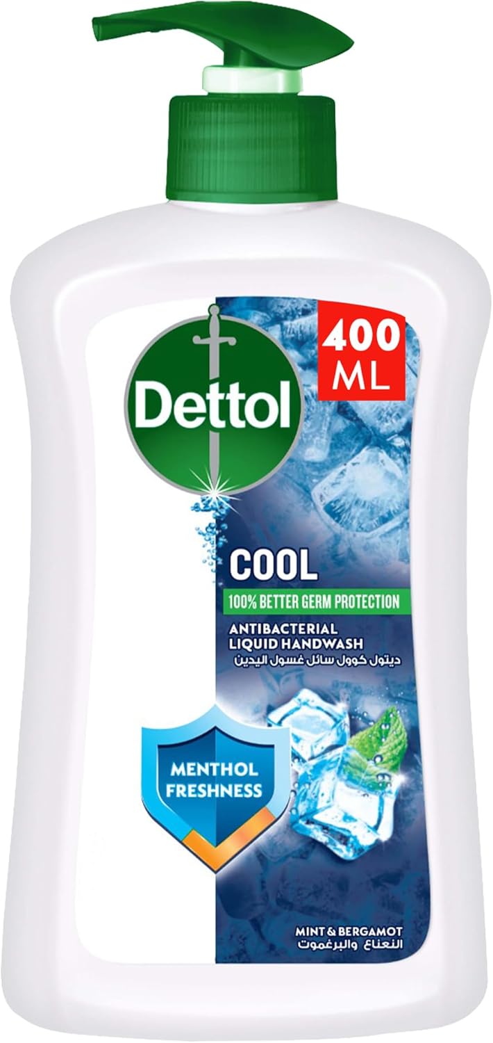 Dettol Cool Liquid Handwash Pump, Mint & Bergamot Scent, 400ml - Al Kabayel Discount CentreDettol Cool Liquid Handwash Pump, Mint & Bergamot Scent, 400mlHandwashDETTOLAl Kabayel Discount Centre