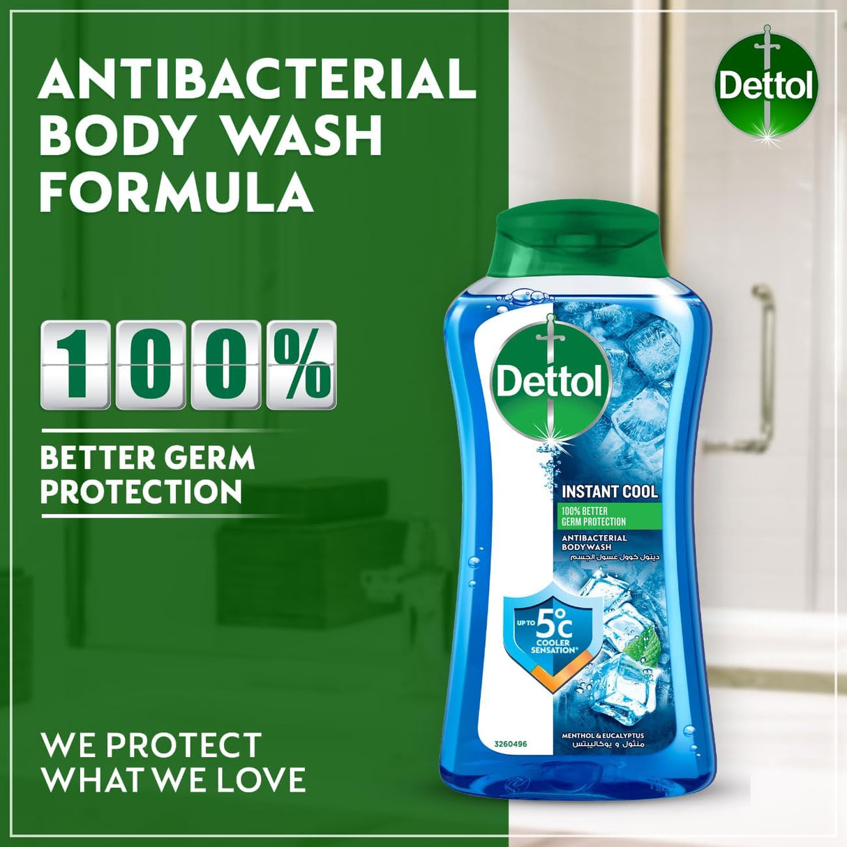 Dettol Cool Shower Gel & Body Wash, Menthol & Eucalyptus Scent, 500ml - Al Kabayel Discount CentreDettol Cool Shower Gel & Body Wash, Menthol & Eucalyptus Scent, 500mlBodywashDETTOLAl Kabayel Discount Centre