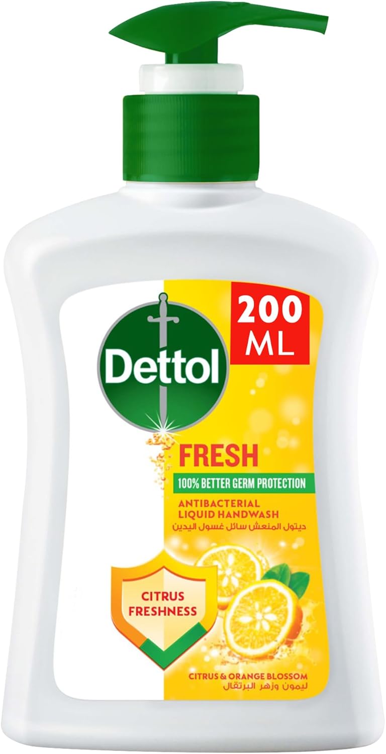 Dettol Fresh Liquid Handwash Pump, Citrus & Orange Blossom Scent, 200ml - Al Kabayel Discount CentreDettol Fresh Liquid Handwash Pump, Citrus & Orange Blossom Scent, 200mlHandwashDETTOLAl Kabayel Discount Centre
