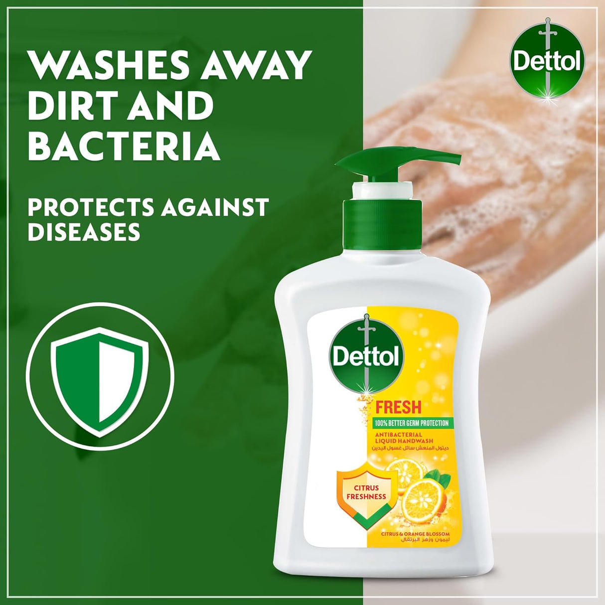 Dettol Fresh Liquid Handwash Pump, Citrus & Orange Blossom Scent, 200ml - Al Kabayel Discount CentreDettol Fresh Liquid Handwash Pump, Citrus & Orange Blossom Scent, 200mlHandwashDETTOLAl Kabayel Discount Centre