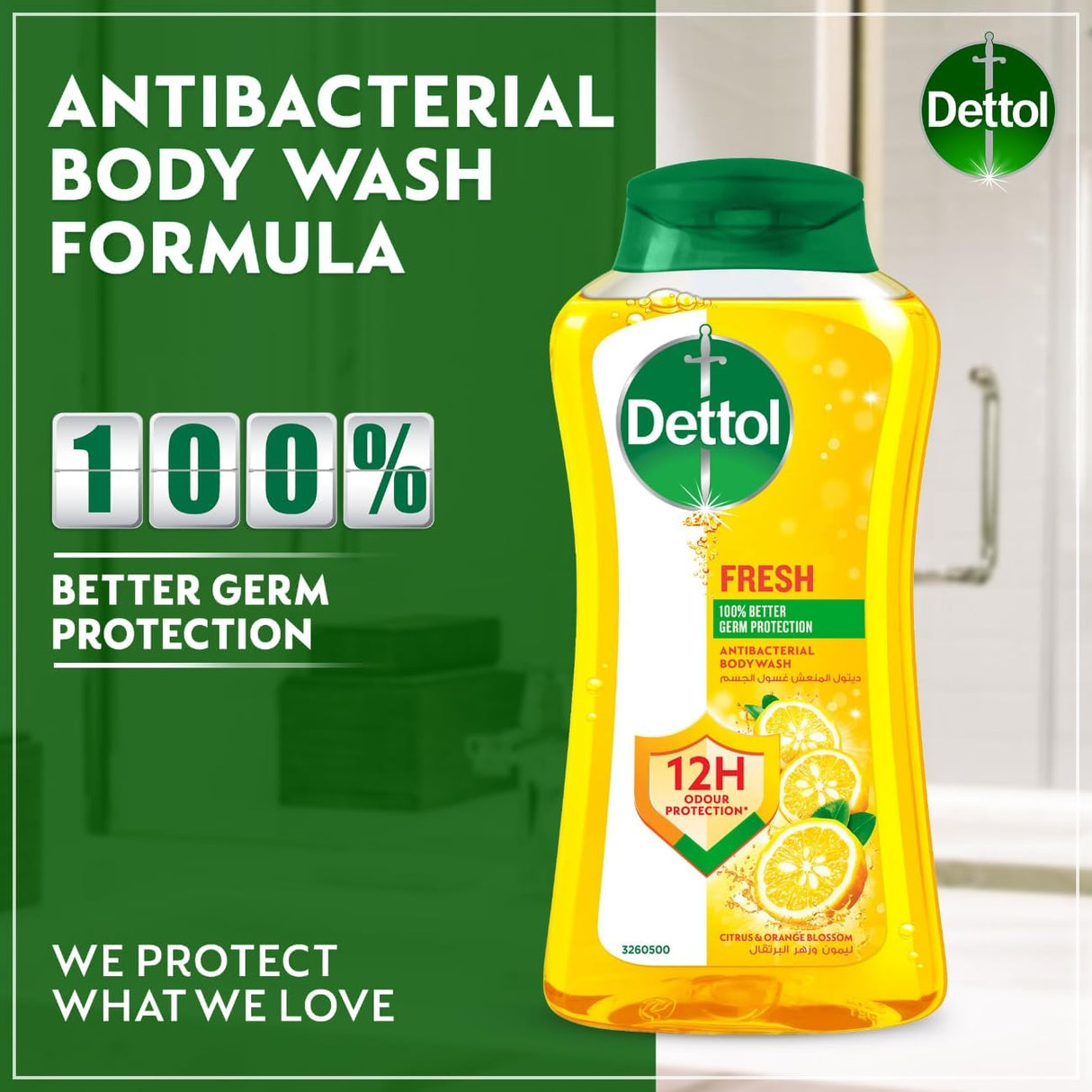 Dettol Fresh Shower Gel & Body Wash, Citrus & Orange Blossom Scent, 500ml - Al Kabayel Discount CentreDettol Fresh Shower Gel & Body Wash, Citrus & Orange Blossom Scent, 500mlBodywashDETTOLAl Kabayel Discount Centre