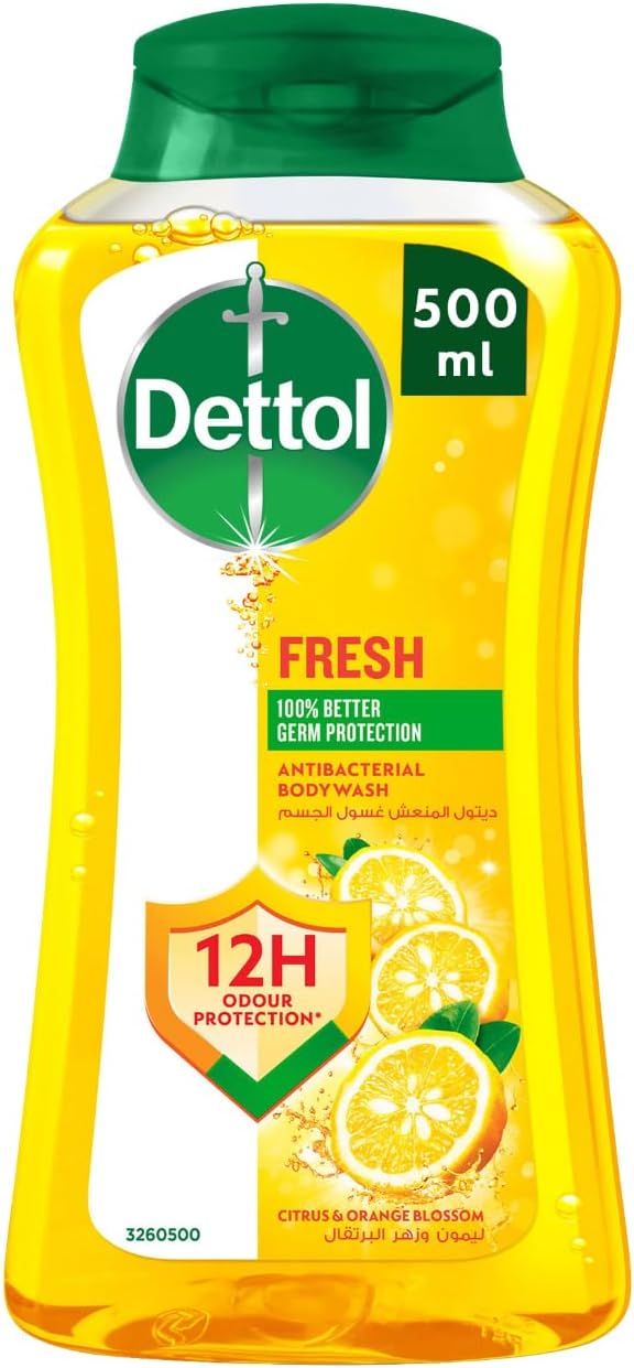Dettol Fresh Shower Gel & Body Wash, Citrus & Orange Blossom Scent, 500ml - Al Kabayel Discount CentreDettol Fresh Shower Gel & Body Wash, Citrus & Orange Blossom Scent, 500mlBodywashDETTOLAl Kabayel Discount Centre
