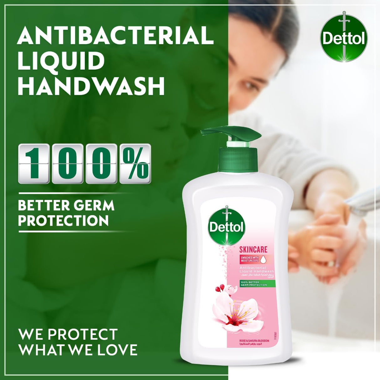 Dettol Skincare Liquid Handwash Pump, Rose & Sakura Blossom Scent, 400ml - Al Kabayel Discount CentreDettol Skincare Liquid Handwash Pump, Rose & Sakura Blossom Scent, 400mlHandwashDETTOLAl Kabayel Discount Centre