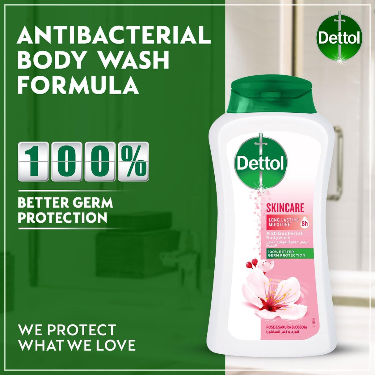 Dettol Skincare Shower Gel & Body Wash, Rose & Sakura Blossom Scent, 500ml - Al Kabayel Discount CentreDettol Skincare Shower Gel & Body Wash, Rose & Sakura Blossom Scent, 500mlBodywashDETTOLAl Kabayel Discount Centre