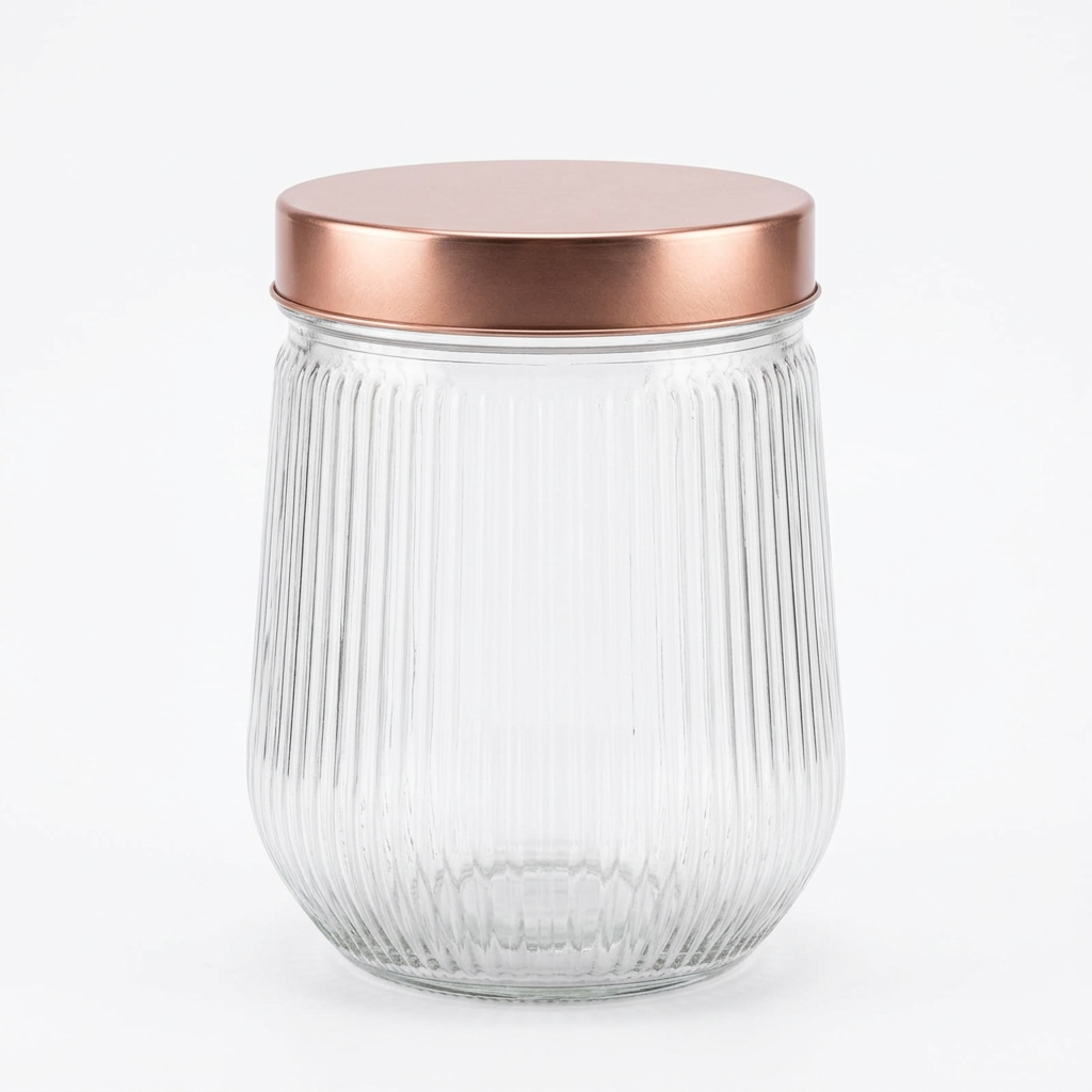 Velvet Glass Jar with Metal Lid - 650ml