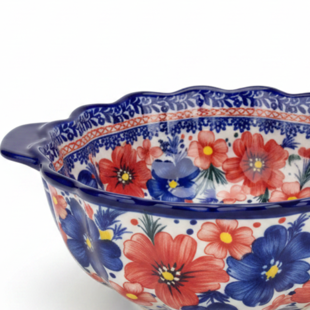 New East Sun Ceramic Bowl with Handles - 9.5 Inch