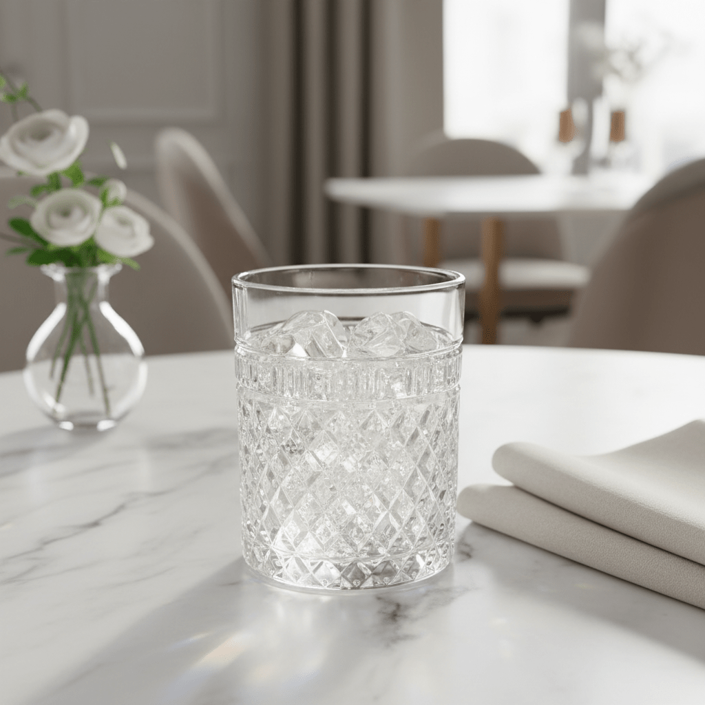Diamond Cut Clear Acrylic Tumbler Glass - Elegant Crystal Pattern Drinkware for Home & Events 300ml - Al Kabayel Discount CentreDiamond Cut Clear Acrylic Tumbler Glass - Elegant Crystal Pattern Drinkware for Home & Events 300mlTumblersAKDCAl Kabayel Discount Centre