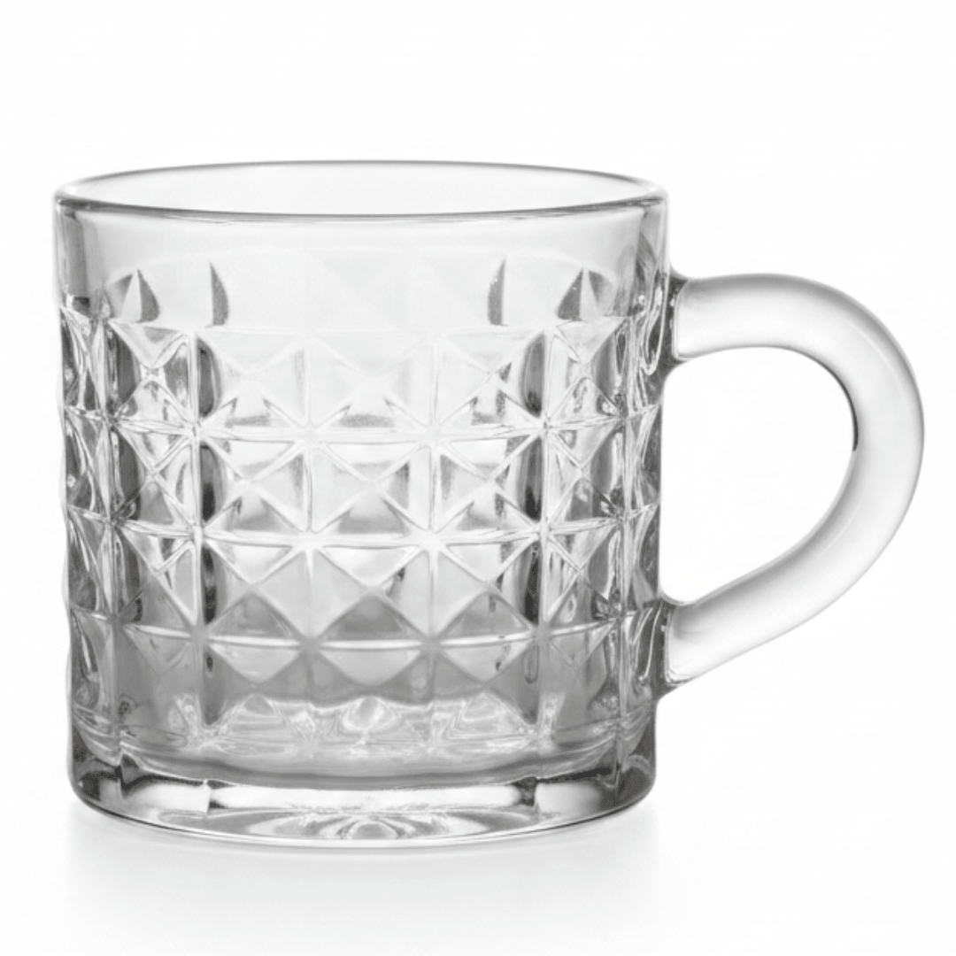 Diamond Cut Crystal Glass Mug — 200ml | Elegant Geometric Glassware - Al Kabayel Discount CentreDiamond Cut Crystal Glass Mug — 200ml | Elegant Geometric GlasswareMugsAKDCAl Kabayel Discount Centre
