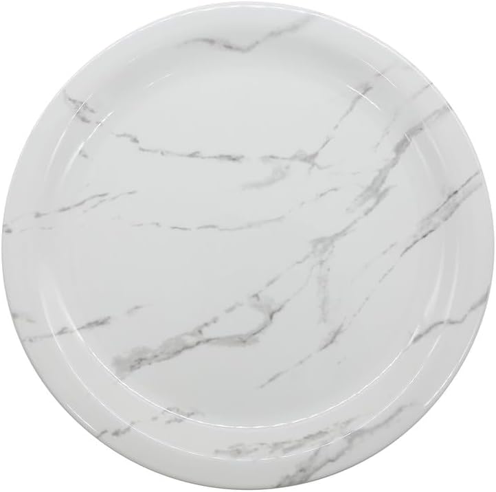 Dinewell Melamine Round Dinner Plate - 27CM - White&Grey - Al Kabayel Discount CentreDinewell Melamine Round Dinner Plate - 27CM - White&GreyPlatesDINEWELLAl Kabayel Discount Centre