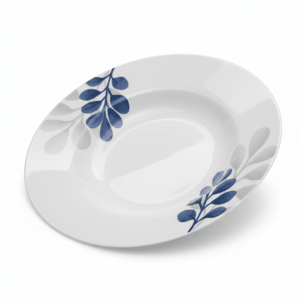 Diva Pearl White Opalware Soup Plate with Decorative Leaf Design – 22.5 cm - Al Kabayel Discount CentreDiva Pearl White Opalware Soup Plate with Decorative Leaf Design – 22.5 cmPlatesDIVAAl Kabayel Discount Centre