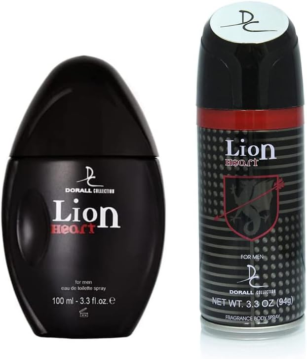 Dorall Collection Lion Heart Perfume Gift Set for Men (Eau De Toilette Perfume Deodorant Body Spray Gift Set For Him (100ML+150ML) - Al Kabayel Discount CentreDorall Collection Lion Heart Perfume Gift Set for Men (Eau De Toilette Perfume Deodorant Body Spray Gift Set For Him (100ML+150ML)PerfumesDORALL COLLECTIONAl Kabayel Discount Centre