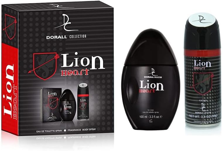 Dorall Collection Lion Heart Perfume Gift Set for Men (Eau De Toilette Perfume Deodorant Body Spray Gift Set For Him (100ML+150ML) - Al Kabayel Discount CentreDorall Collection Lion Heart Perfume Gift Set for Men (Eau De Toilette Perfume Deodorant Body Spray Gift Set For Him (100ML+150ML)PerfumesDORALL COLLECTIONAl Kabayel Discount Centre